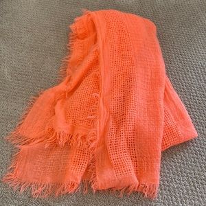 Neon pink scarf